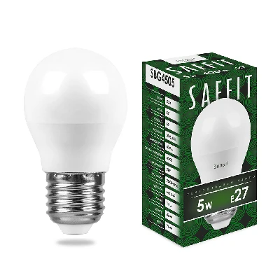 Лампа светодиодная SAFFIT SBG4505 Шарик E27 5W 230V 4000K 55026