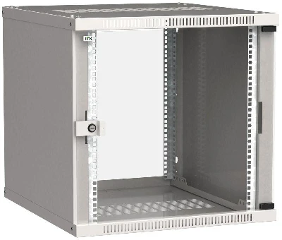 Шкаф LINEA WE 9U 600х600мм стекл. дверь сер. ITK LWE3-09U66-GF