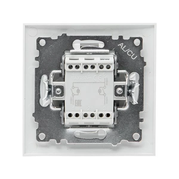 Выключатель 2-кл. СП Валенсия 10А IP20 с индикатором бел. PROxima EKF EWV10-123-10 4