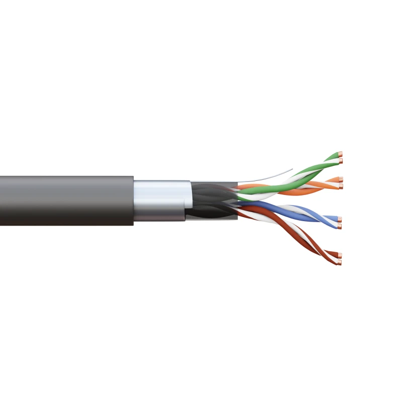 Кабель витая пара F/UTP кат.5E 4 пары solid внешн. LDPE черн. TERACOM EKF TRC-5EFTP-04PE-BK-OUT3 1