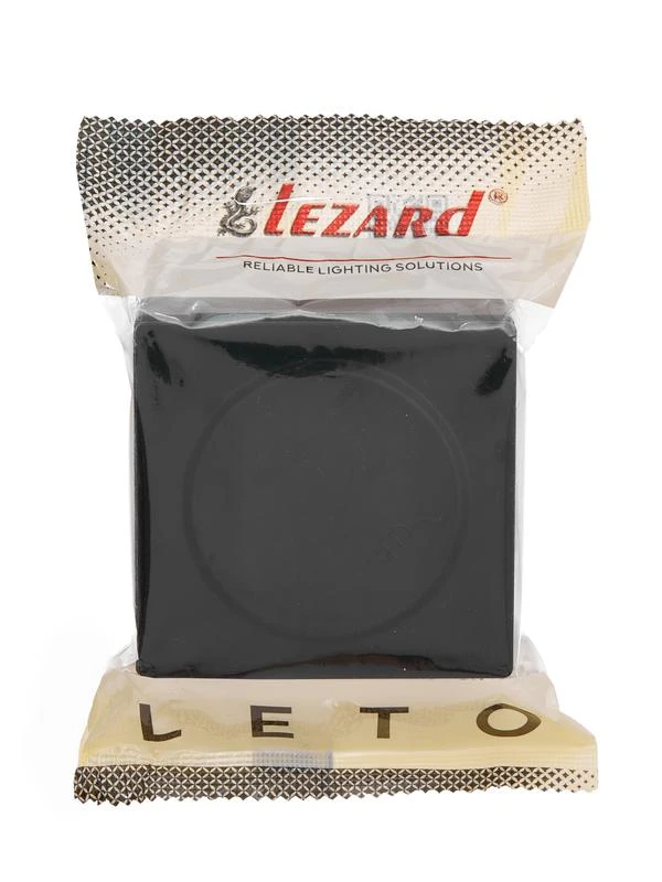 Розетка 1-м ОП LETO с заземл. с крышкой LETO ПБТ черн. бархат LEZARD 752-4200-123B 1