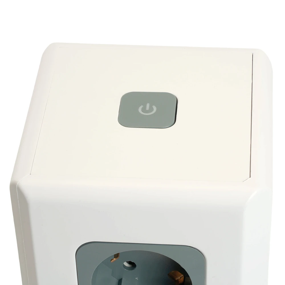 Удлинитель 12-местн с/з, 3x1мм2, 1.5 м,250В,16А, 3520Вт 3USB A + 1C 5V 3,4A, белый, серый серия Comfort HM10-61-01 49991 2