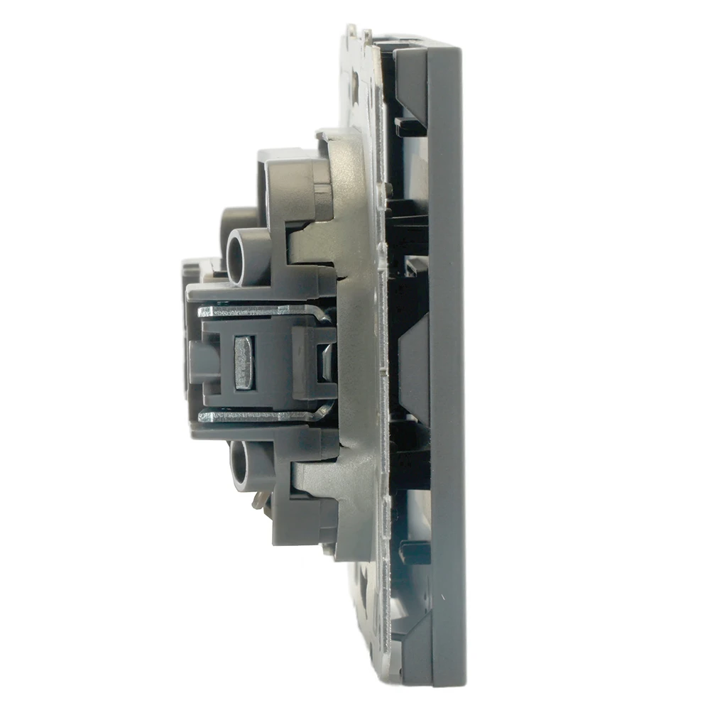 Розетка компьютерная 1-местная RJ-45 (механизм), STEKKER, серия Эмили, RST00-5117-05, черный уголь, soft touch 49847 5