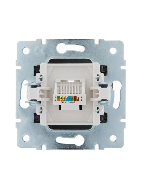 Розетка компьютерная 1-м СП Karina RJ45 механизм черн. бархат LEZARD 707-4288-139 1