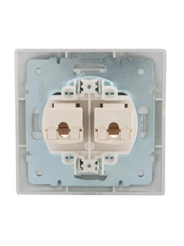 Розетка компьютерная 2-м СП Mira RJ45 сер. метал. LEZARD 701-1010-141 3