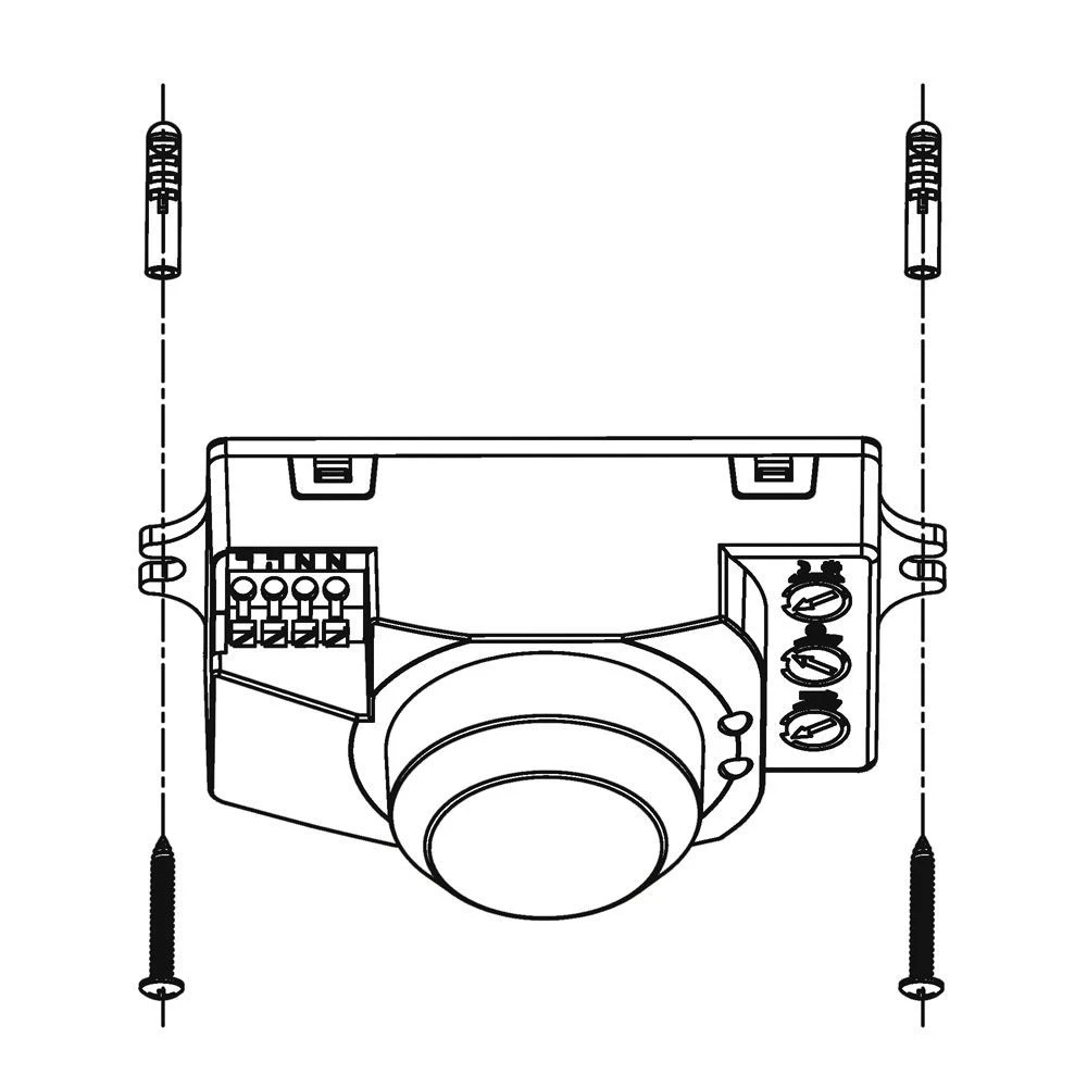 Микроволновый датчик движения 5.8GHz 230V 1200W 8m 360° белый, SEN40 22069 4