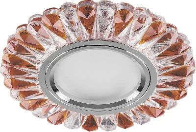 Светильник встраиваемый с белой LED подсветкой Feron CD902 потолочный MR16 G5.3 прозрачный-коричневый 28973