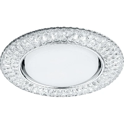 Светильник встраиваемый с белой LED подсветкой Feron CD4043 потолочный GX53 без лампы, прозрачный, хром 41305