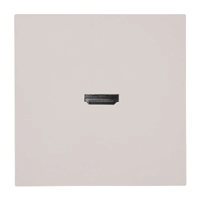 Розетка HDMI 2.0 Type A (механизм), STEKKER, серия Эмили, RST00-5118-01, белый фарфор, soft touch 50829