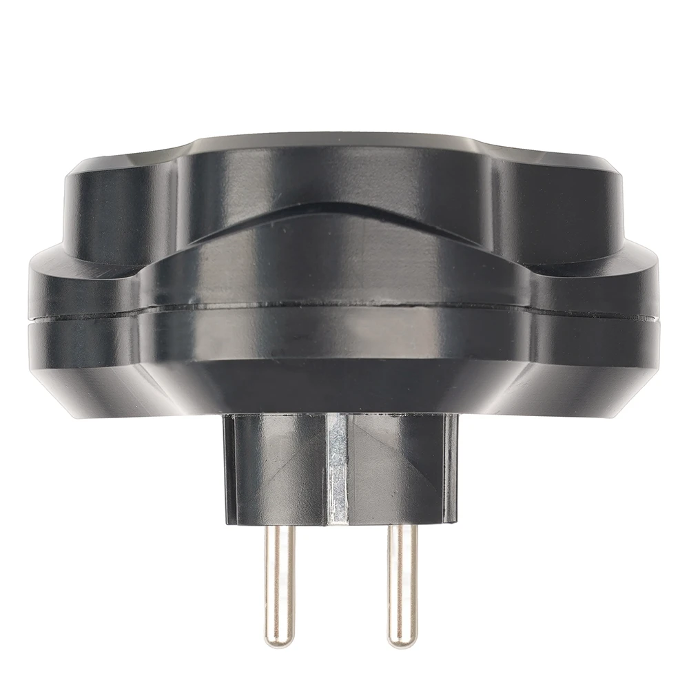 Разветвитель сетевой 3-местный с/з STEKKER ADP16-23-21, 250V, 16A, ABS пластик, черный 50682 3