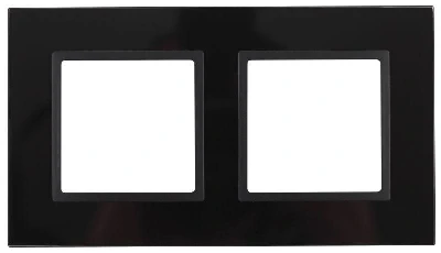 Рамка 2-м 14-5102-05 стекло Elegance черный+антрацит ЭРА Б0034492