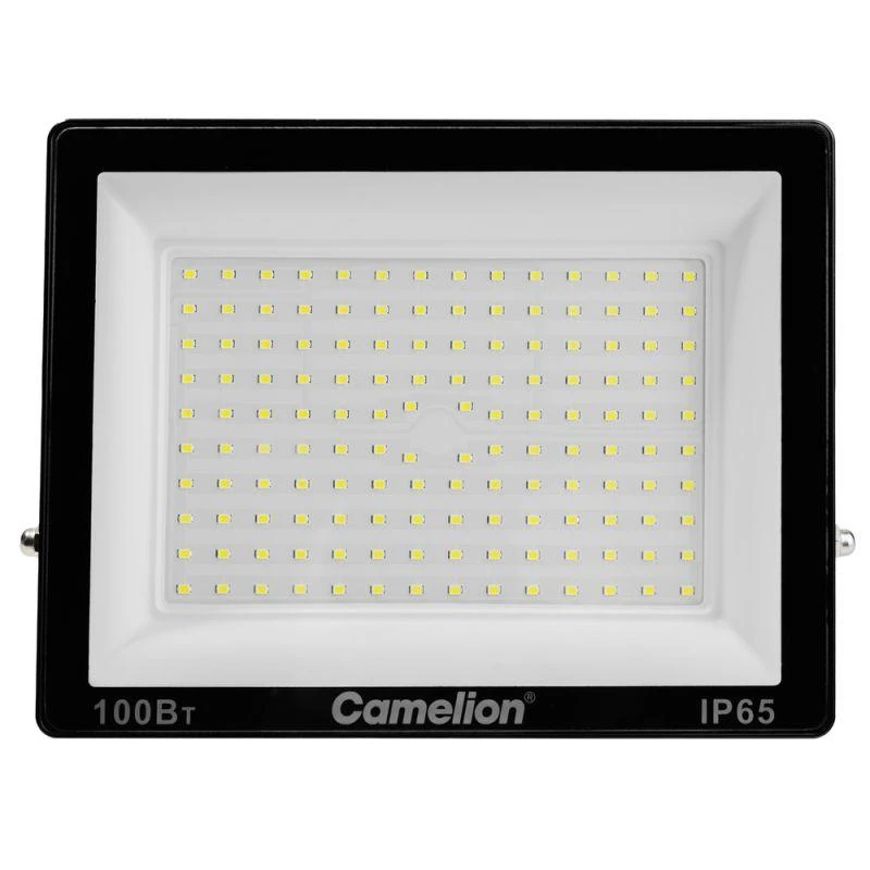 Прожектор светодиодный LFL-10004 C02 LED SMD 100Вт IP65 6500К 10000лм 230В 245х233.5Х31 черн. Camelion 16333 6