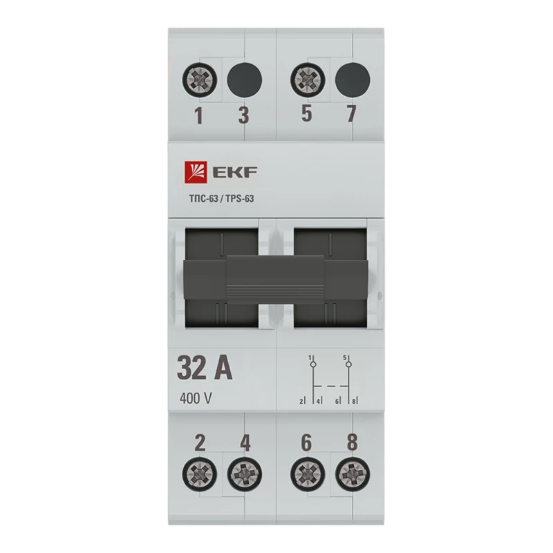 Переключатель трехпозиционный ТПС-63 2P 32А PROxima EKF TPS232 1