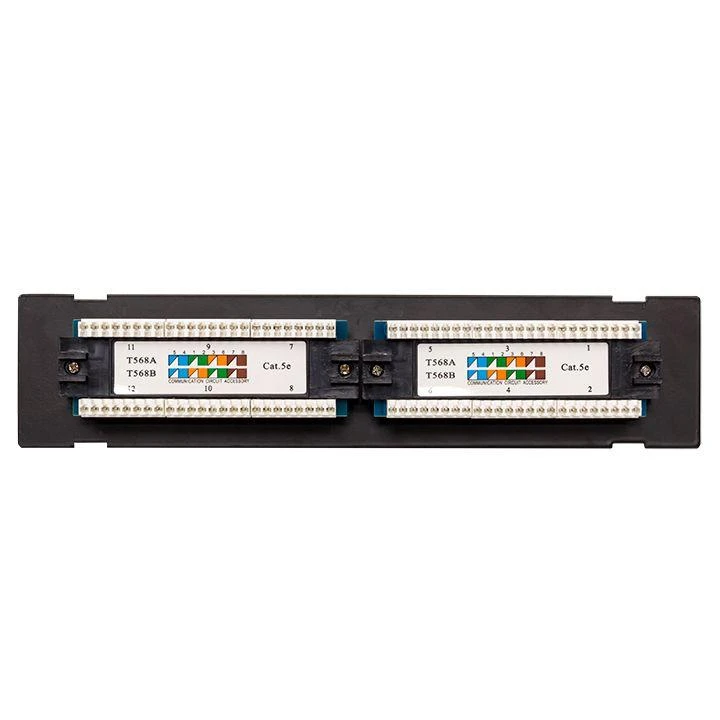 Патч-панель настенная кат.5E UTP неэкранир. 12 портов RJ45 Dual IDC TERACOM PRO EKF TRP-WPP-5EUTP-12 4