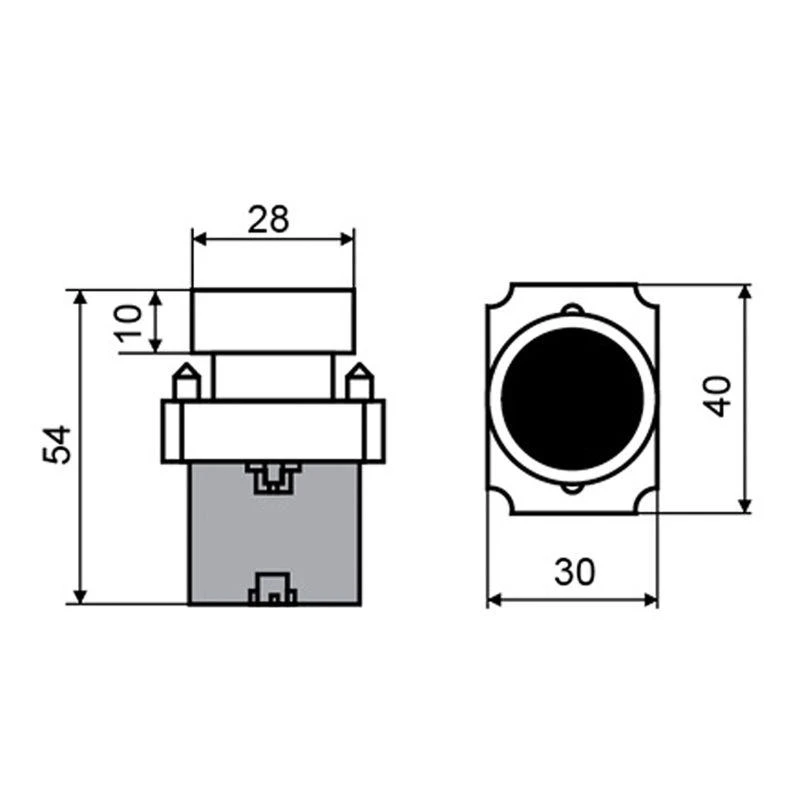 Кнопка XB2 красн. NC Rexant 36-5520 1