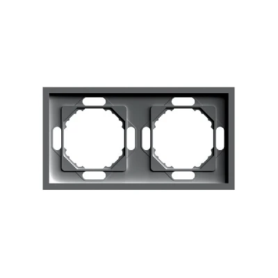 Рамка STEKKER, PFR00-5002-09 2-местная, серия Эмили, антрацит, soft touch 49937
