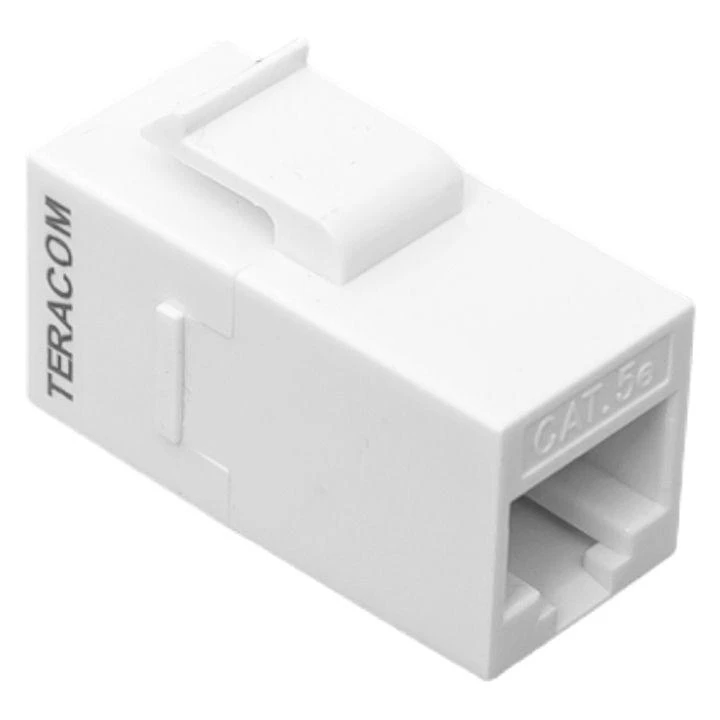 Адаптер проходной Keystone RJ45-RJ45 кат.5E неэкранир. TERACOM бел. EKF TRC-INLC-KSTN-5EUTP-WH 2