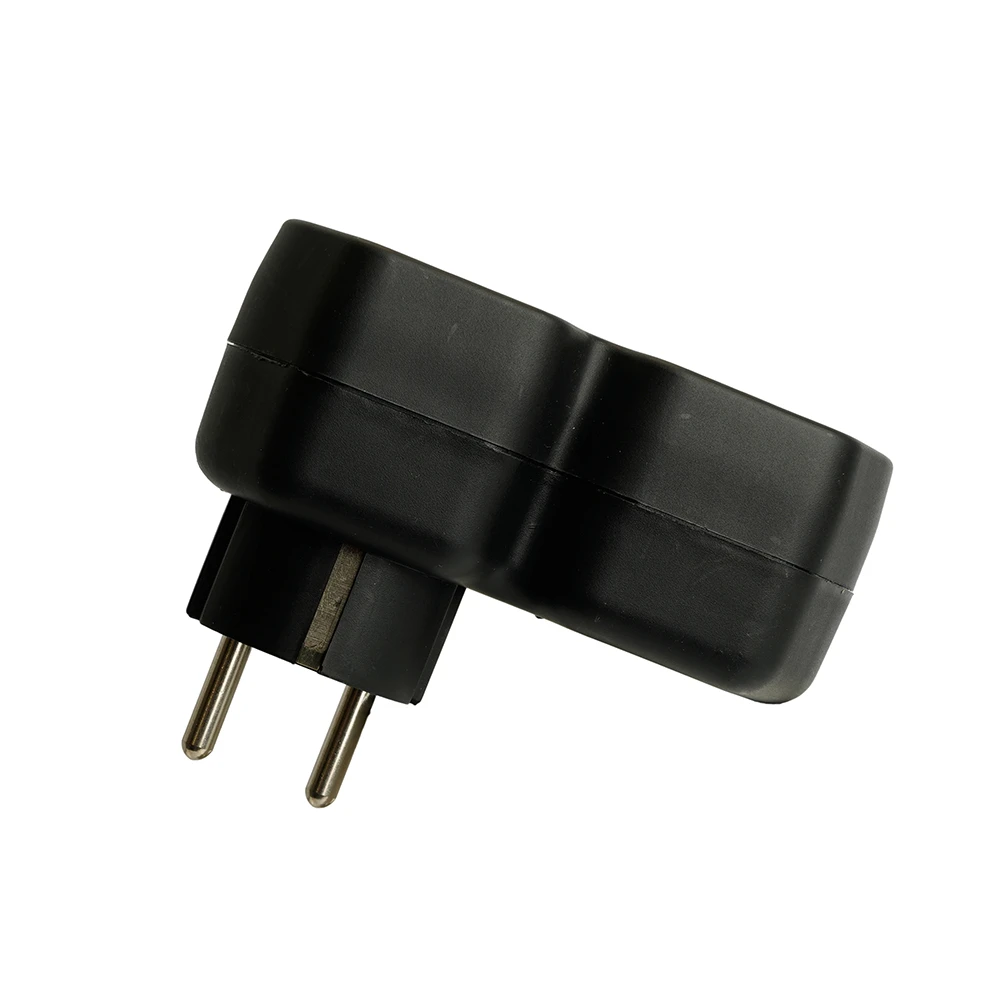 Разветвитель сетевой 2-местный с/з STEKKER ADP16-12-21, 250V,16A, ABS огнеустойчивый пластик, черный 50107 5
