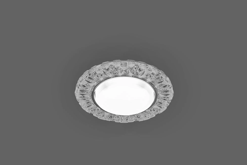 Светильник встраиваемый с белой LED подсветкой Feron CD4023 потолочный GX53 без лампы прозрачный 29476 2