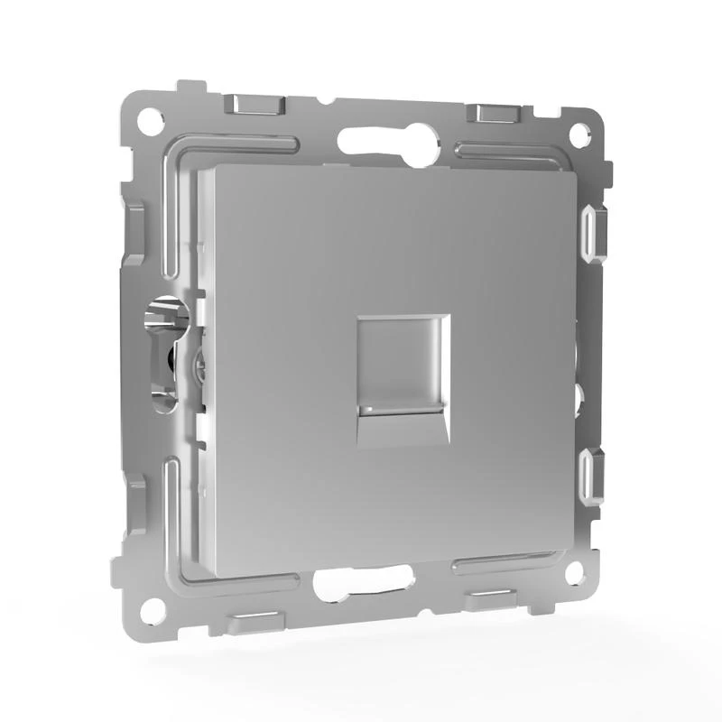 Розетка компьютерная 1-м СП Pixel RJ45 кат.5E механизм алюм. TOKOV ELECTRIC TKE-PX-RC1-C03 2