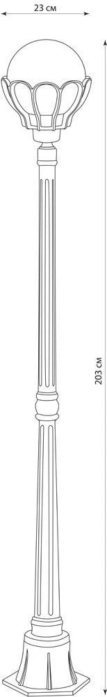 Светильник садово-парковый Feron PL5047 столб 60W E27 230V, черное золото 11550 2
