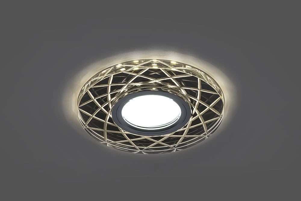 Светильник встраиваемый с LED подсветкой Feron CD983 потолочный MR16 G5.3 прозрачный, хром 32440 1