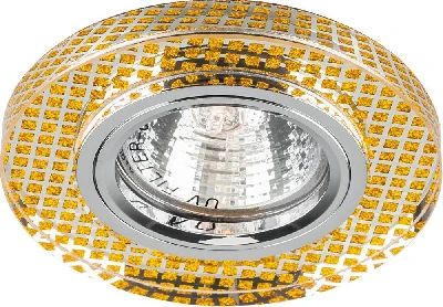 Светильник потолочный, MR16 G5.3 прозрачный,золото, серебро 8040-2 28292