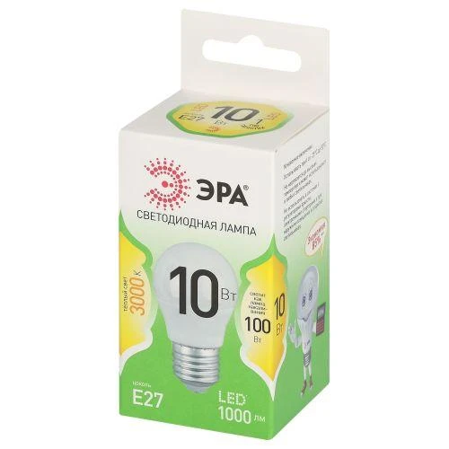 Лампа светодиодная GREEN LINE P45-10W-830-E27 GL 10Вт шар 3000К свет тепл. E27 Эра Б0066977 1