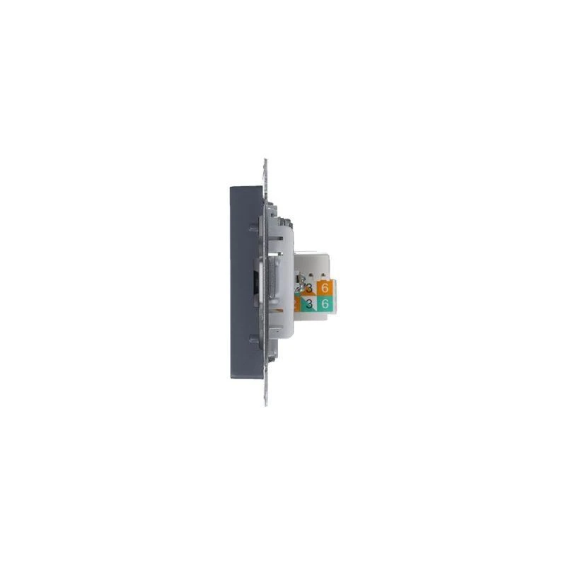 Розетка компьютерная + телевизионная 2-м СП AtlasDesign RJ45 кат.5E + TV механизм грифель SE ATN000789 5
