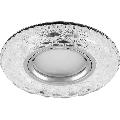 Светильник встраиваемый с белой LED подсветкой Feron CD879 потолочный MR16 G5.3 прозрачный 28824