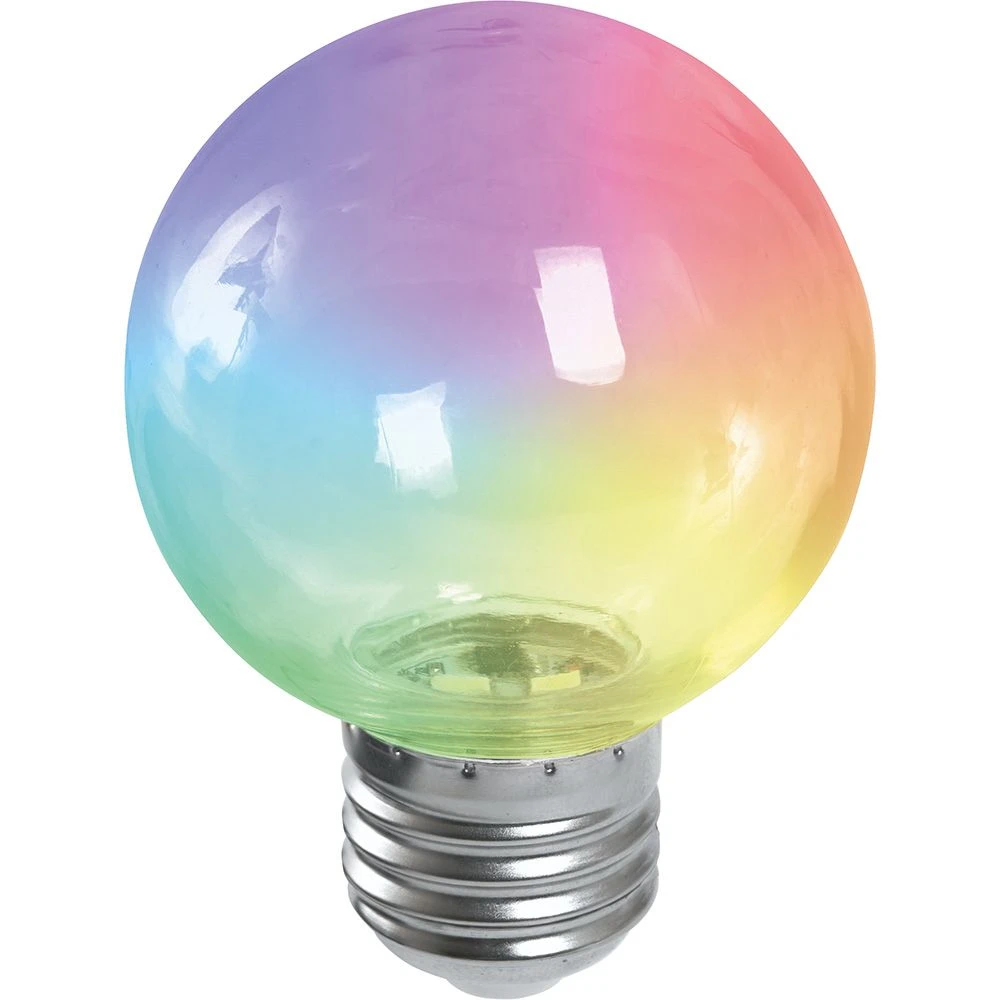 Лампа светодиодная Feron LB-371 Шар прозрачный E27 3W 230V RGB плавная смена цвета 38133 1