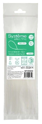 Стяжка кабельная 300х3.6 бел. (уп.100шт) SE IMT30036W