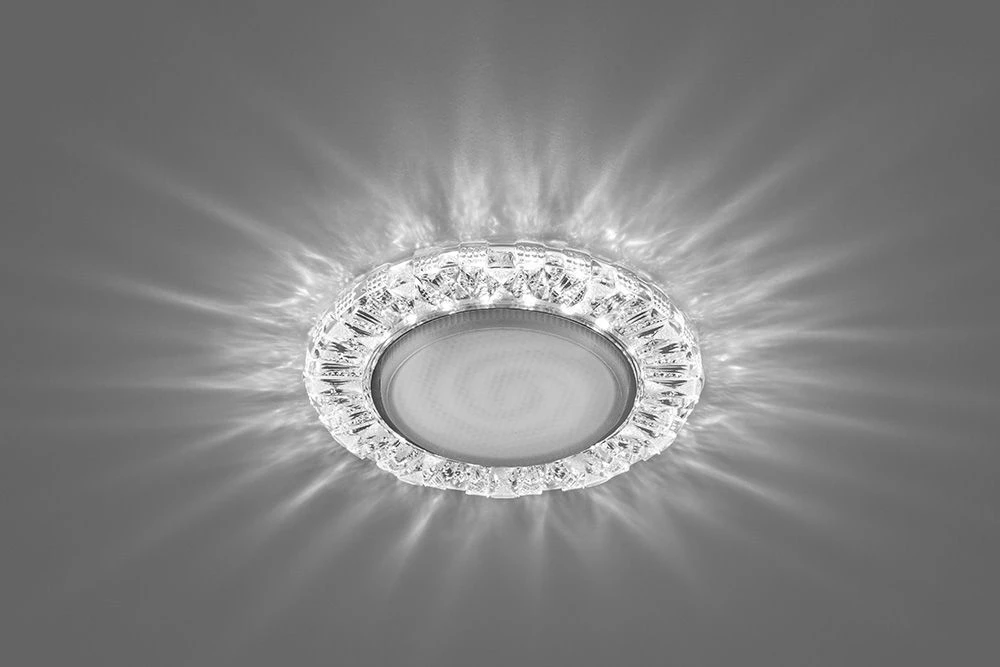 Светильник встраиваемый с белой LED подсветкой Feron CD4023 потолочный GX53 без лампы прозрачный 29476 3