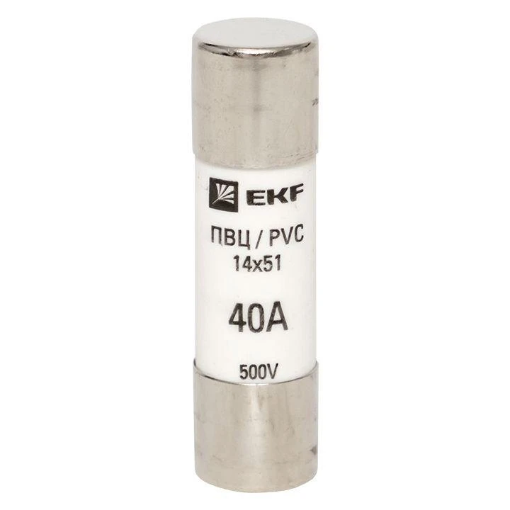 Вставка плавкая цилиндрическая ПВЦ 14х51 40А EKF pvc-14x51-40 1