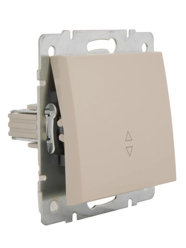 Переключатель проходной 1-кл. СП Rain IP20 механизм крем. LEZARD 703-0388-105 3