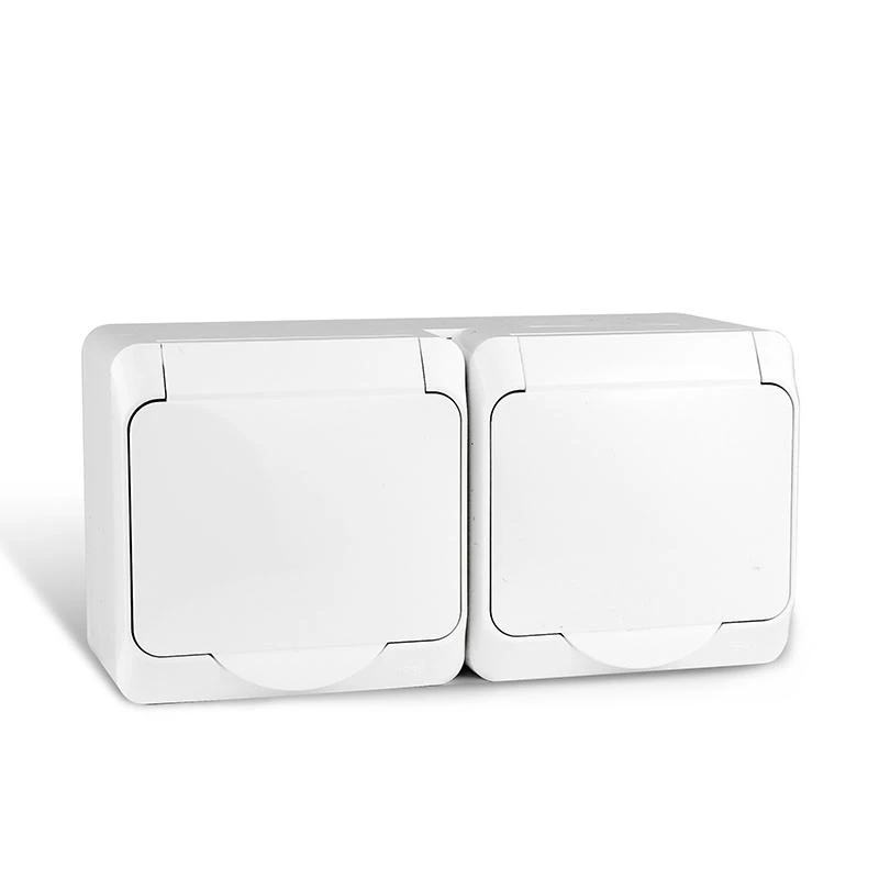 Розетка 2-м ОП Nix 16А IP54 250В с заземл. с крышкой бел. TOKOV ELECTRIC TKE-NX-R2Z-C01-IP54 3