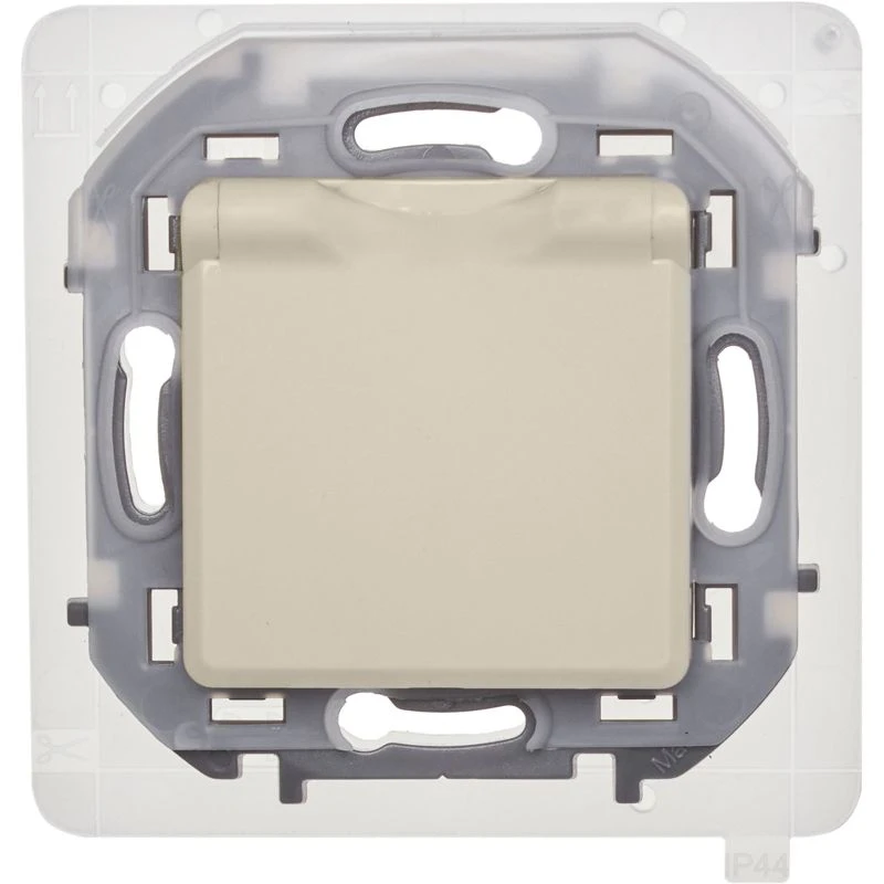 Розетка 1-м СП Inspiria 16А IP44 250В 2P+E защ. шторки с крышкой немецк. стандарт механизм сл. кость IEK 673741 4