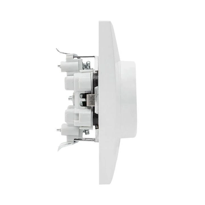 Розетка 2-м СП Валенсия 16А IP20 с заземл. защ. шторки бел. PROxima EKF EWR16-128-10 3