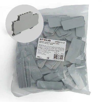 LD562-1-25 Торцевая заглушка для ЗНИ LD554 2,5 мм² (JXB ST 2,5), серый STEKKER 39987