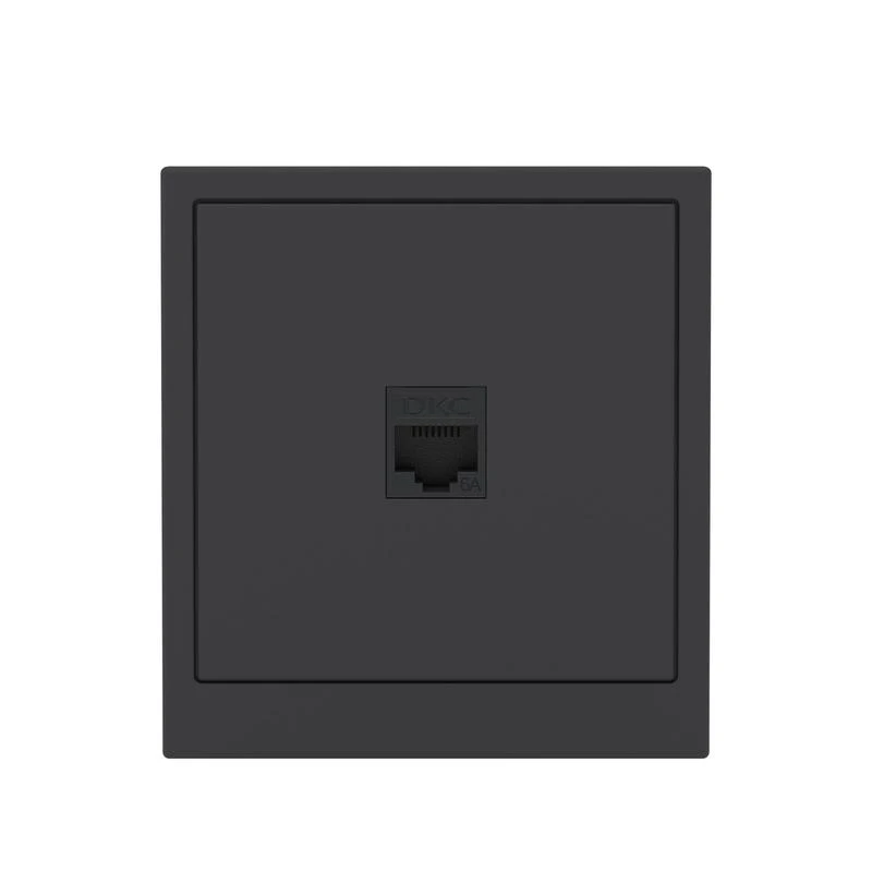 Розетка компьютерная 1-м KANT RJ45 кат.6A без шторки черн. уголь DKC 7012673 5