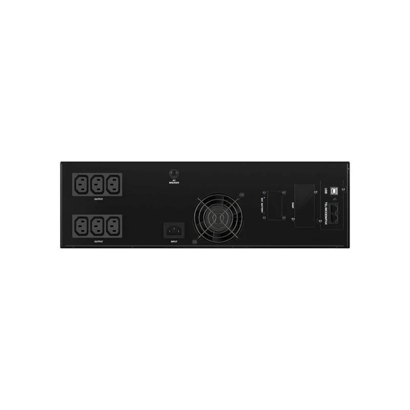 Источник бесперебойного питания линейно-интерактивный Info Rackmount Pro 1500ВА/1200Вт 1/1 USB RJ45 6xIEC C13 Rack 3U SNMP/AS400 slot 2х9А.ч DKC INFORPRO1500IN 3