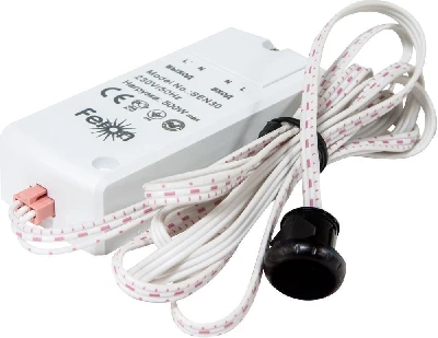 Датчик движения 230V 500W 5-8см 30° белый  с 1.5м кабелем SEN30 22068