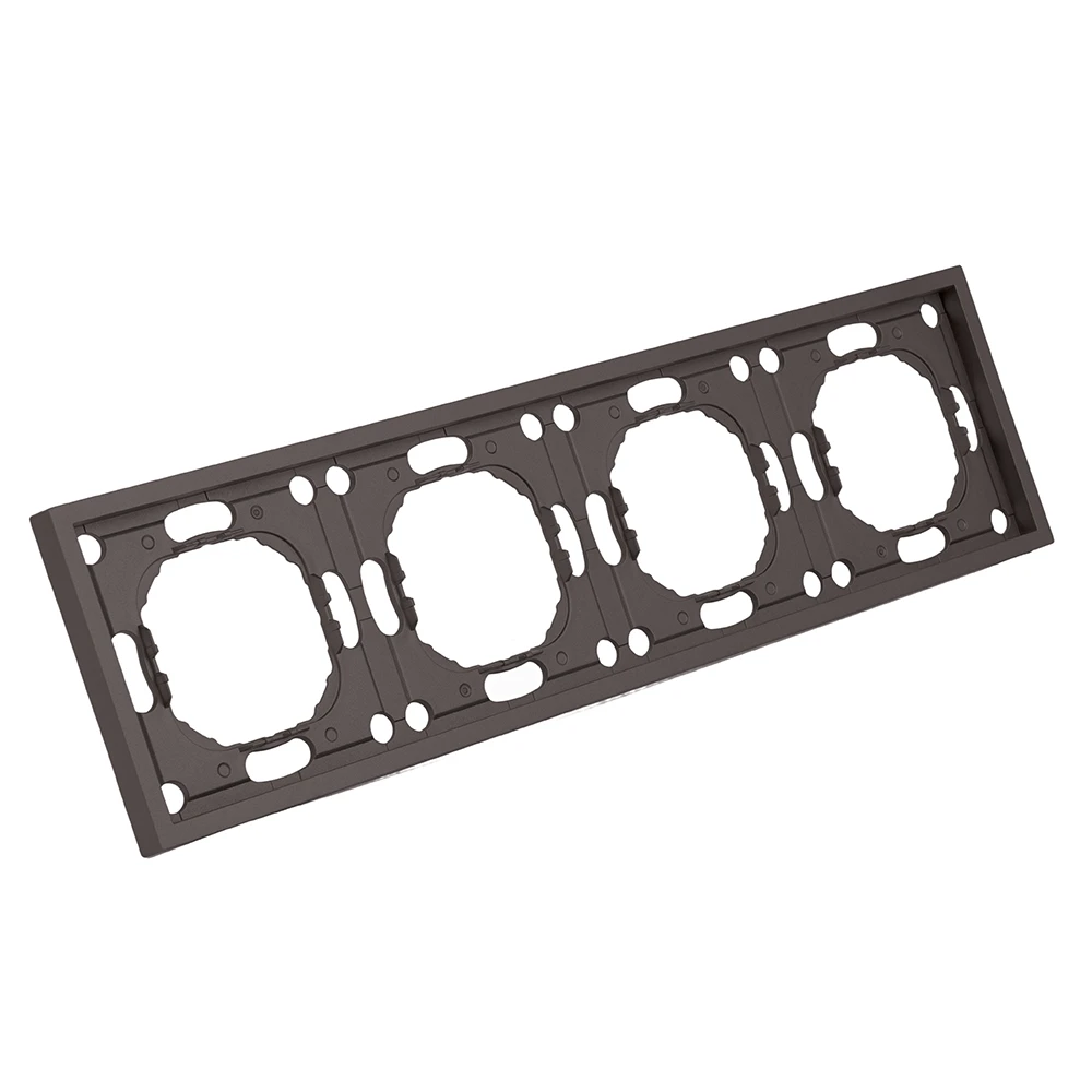 Рамка STEKKER, PFR00-5004-09 4-местная, серия Эмили, антрацит, soft touch 49939 1
