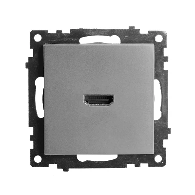 Розетка HDMI 2.1, Type A (механизм), STEKKER GLS00-7118-02, серия Катрин, шампань 50063