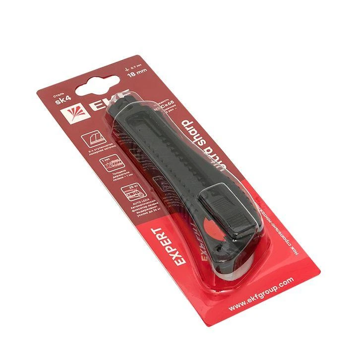 Нож строительно-монтажный 18мм НСМ-50 (18мм)(SK4) Heavy Duty (до 25кг) Expert EKF ncm-50-exp 8