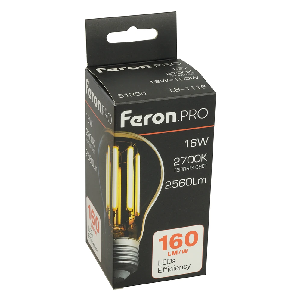 Лампа светодиодная Feron.PRO LB-1116 Шар E27 16W 175-265V 2700K 51235 8