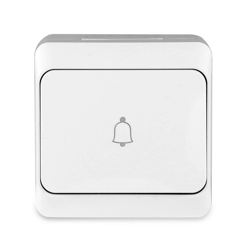 Кнопка звонка ОП Nix 10А IP54 250В бел. TOKOV ELECTRIC TKE-NX-DB-C01-IP54 1