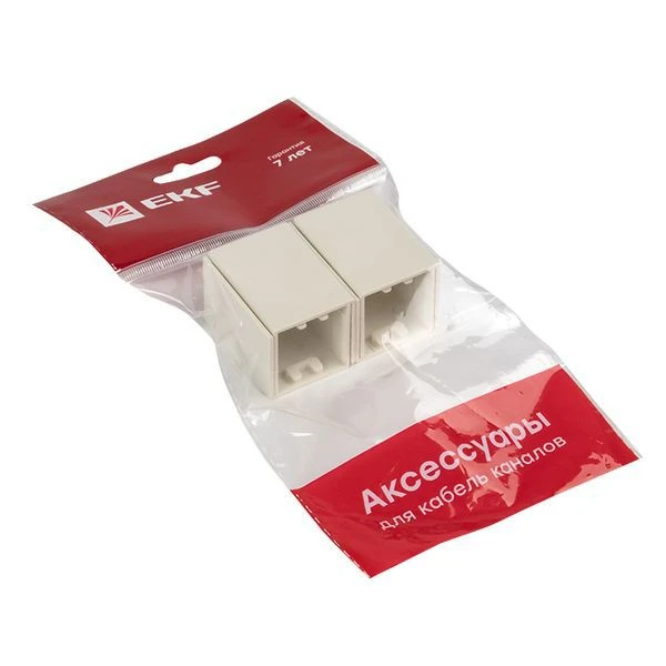Соединитель на стык 25х25 бел. Plast PROxima (уп.4шт) EKF conw-25-25x4 5