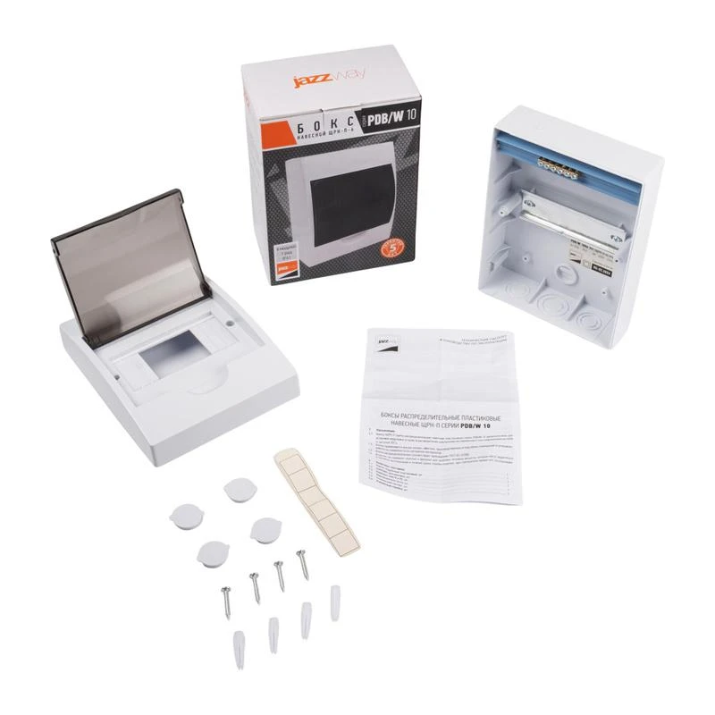 Бокс модульный накладной PDB/W 1006 WH (ЩРН-П- 6) IP41 пластик. Pro JazzWay 5071650 14