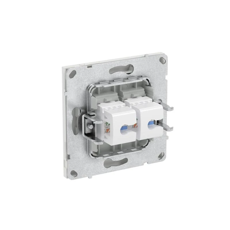 Розетка компьютерная 2-м KANT RJ45 кат.5E без шторки бел. песок DKC 7010664 4